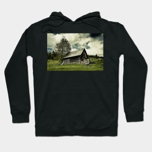 Old barn and moody sky Hoodie